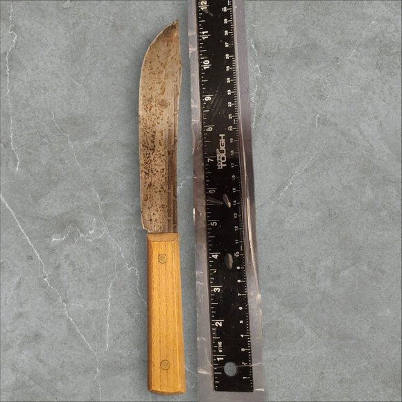 Vintage ~12" Forgecraft Hi-Carbon Chef Knife USA - 1970s - Picture 1 of 3